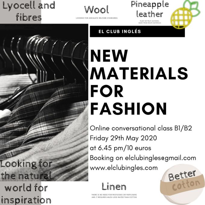 NEW MATERIALS FOR FASHION 29th may 2020